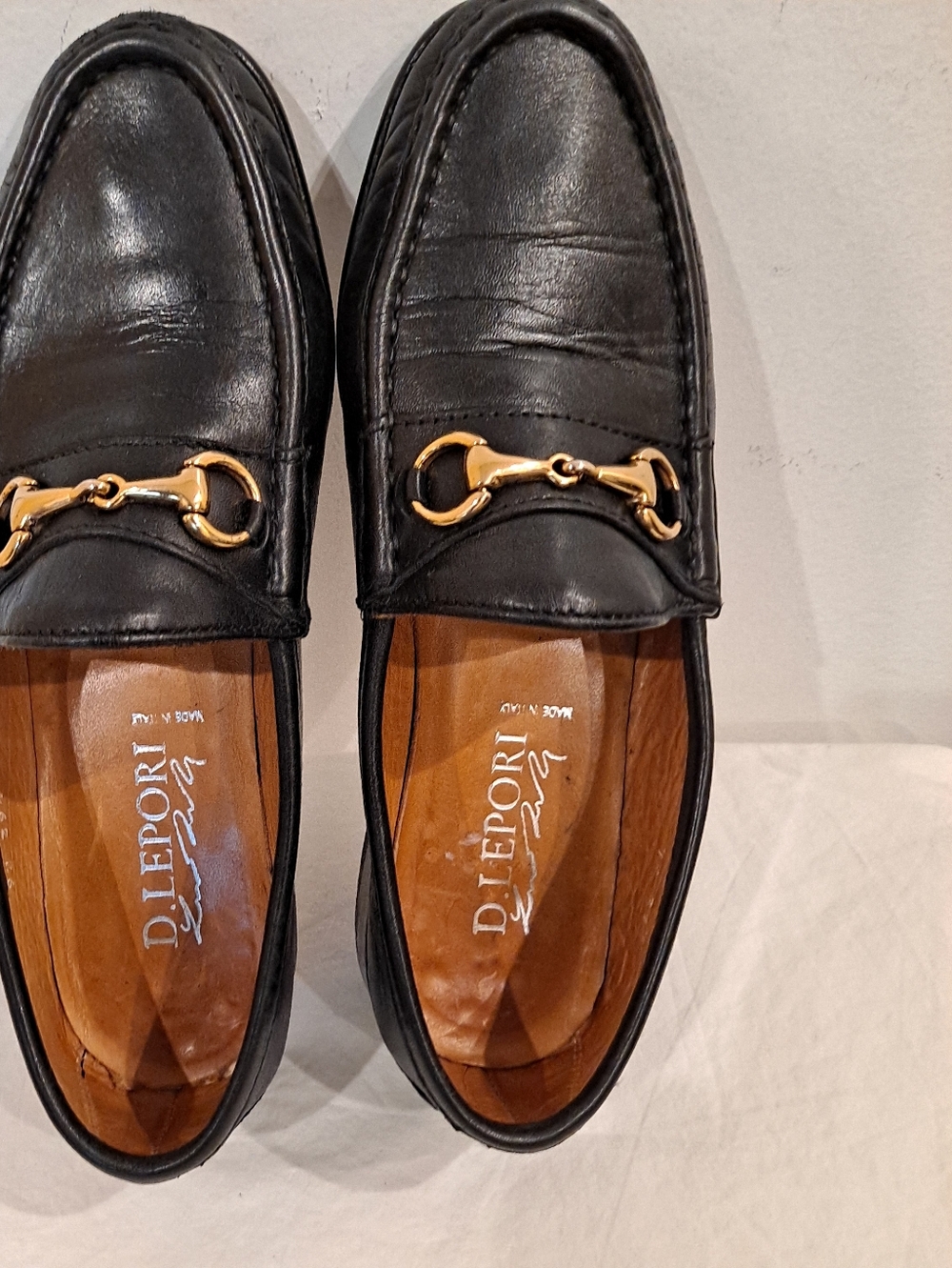 Daniel Lepori Italian Handmade Women Black Leather Horsebit Loafers Sz 39.5/8.5